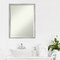 Beveled Wood Bathroom Wall Mirror, Shiplap White Narrow Frame